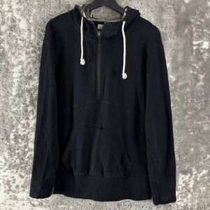Ampersand Avenue Size XL Camo Hood Half Zip Pullover Hoodie Black Long Sleeve